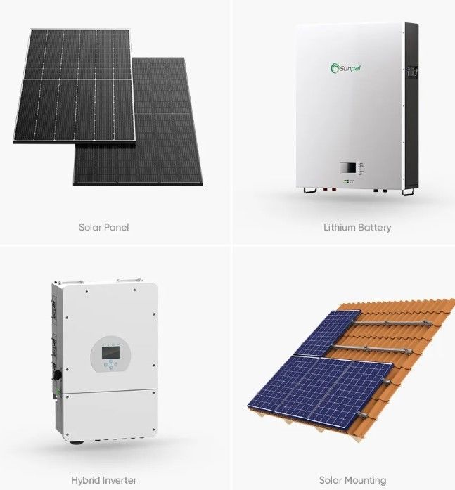 Комплексная гибридная солнечная система энергии 3 фазы 5Kw 8Kw 10Kw 48V Гибридная солнечная панель на сети